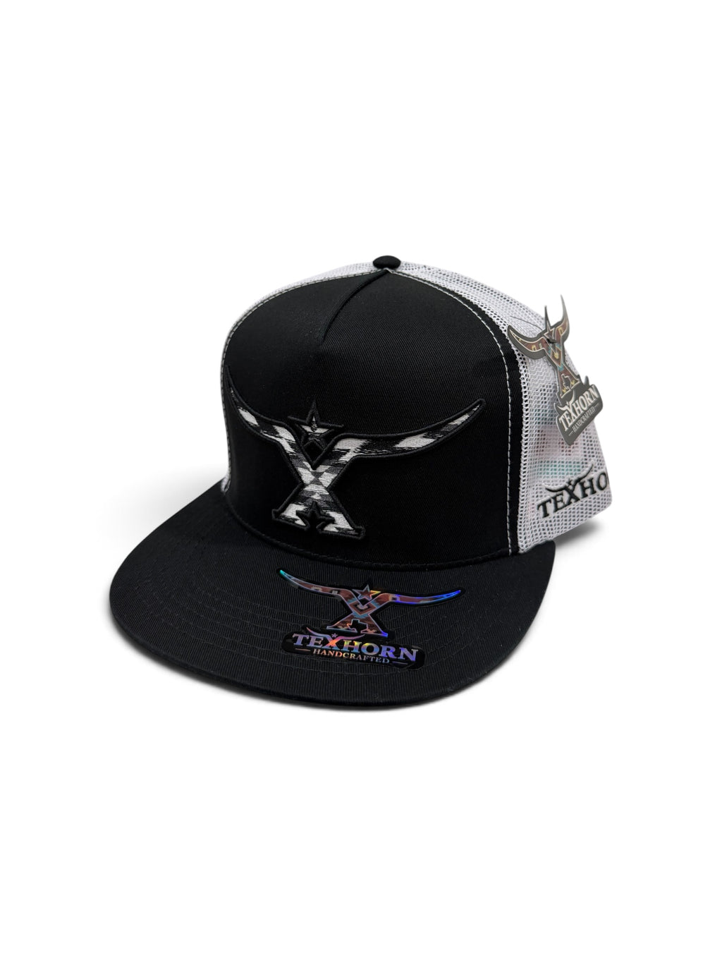 TEXHORN HATS- Black & White Horn