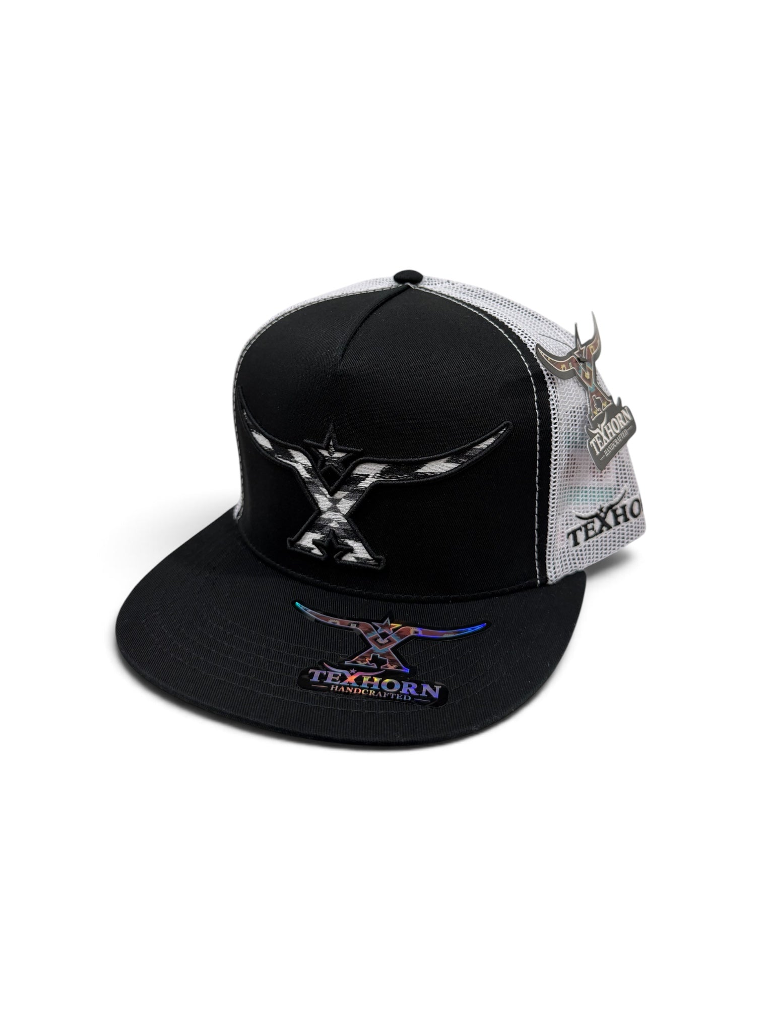 TEXHORN HATS- Black & White Horn