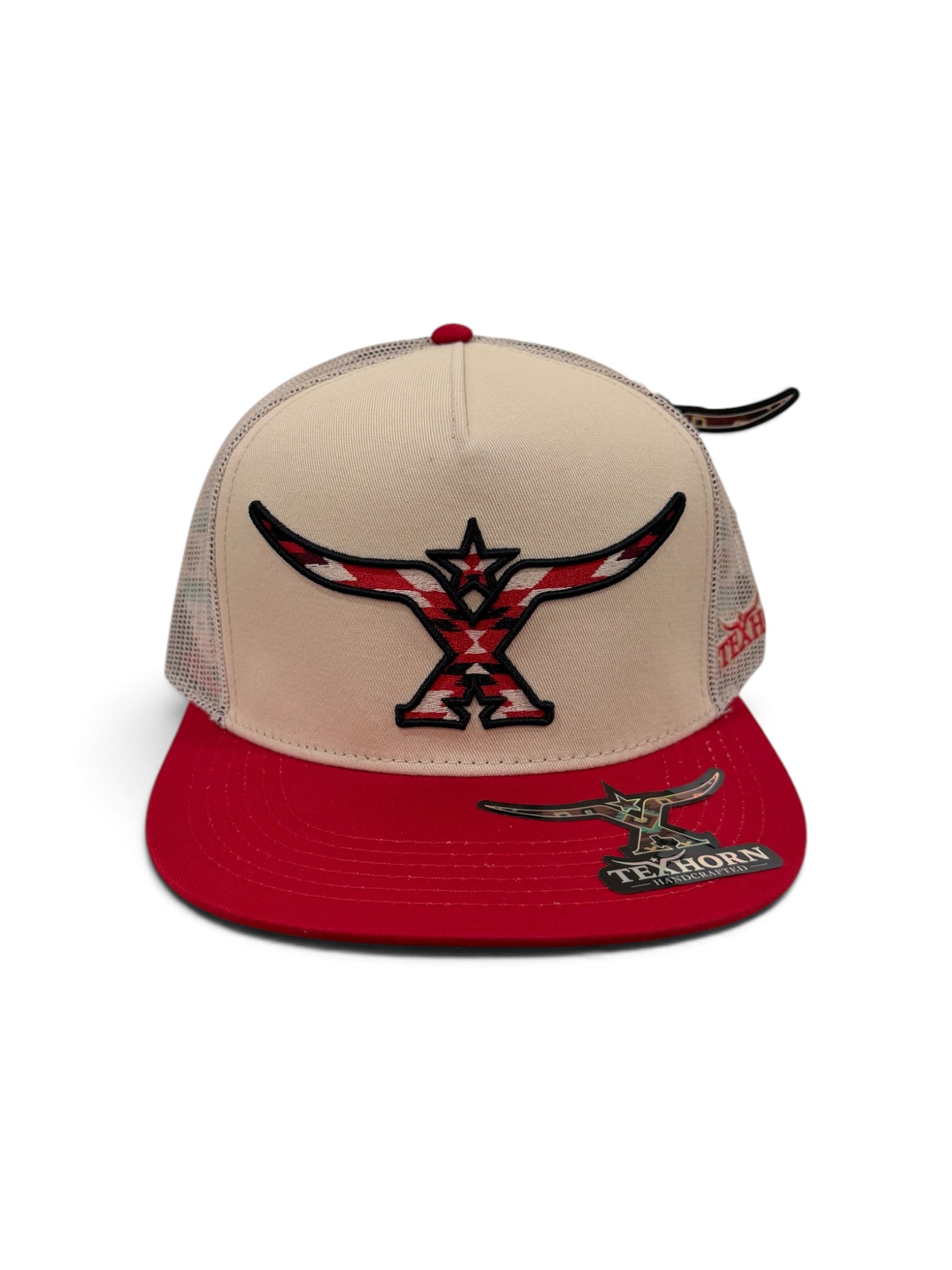 Texhorn HATS- Red & Beige Horn